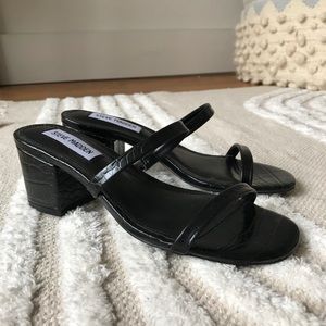 Crocodile print sandals